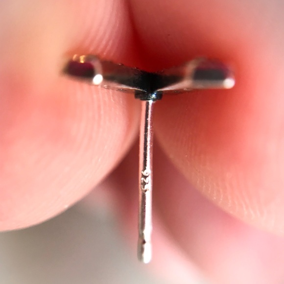 V geometric earrings, 925 Sterling silver - Picture 4 of 4